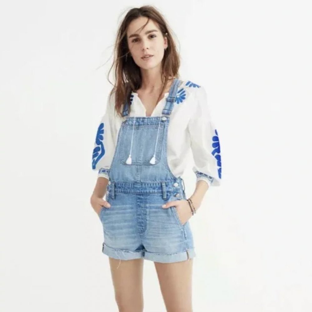 MADEWELL | adirondack short overalls - saskia wash - size large